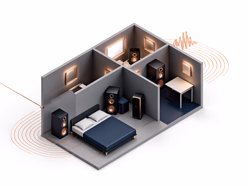 multi-room_audio_setup_diagram_showing_speaker_placement_in_different_rooms